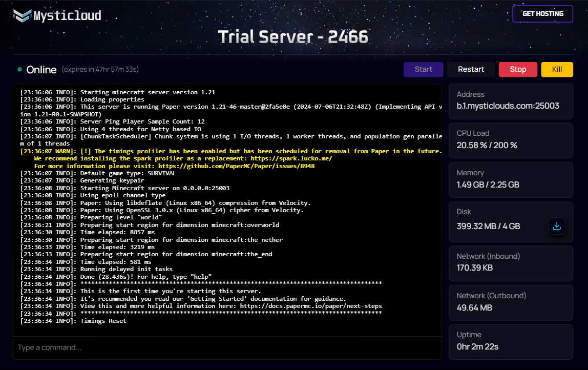 Pterodactyl Trial Servers preview thumbnail